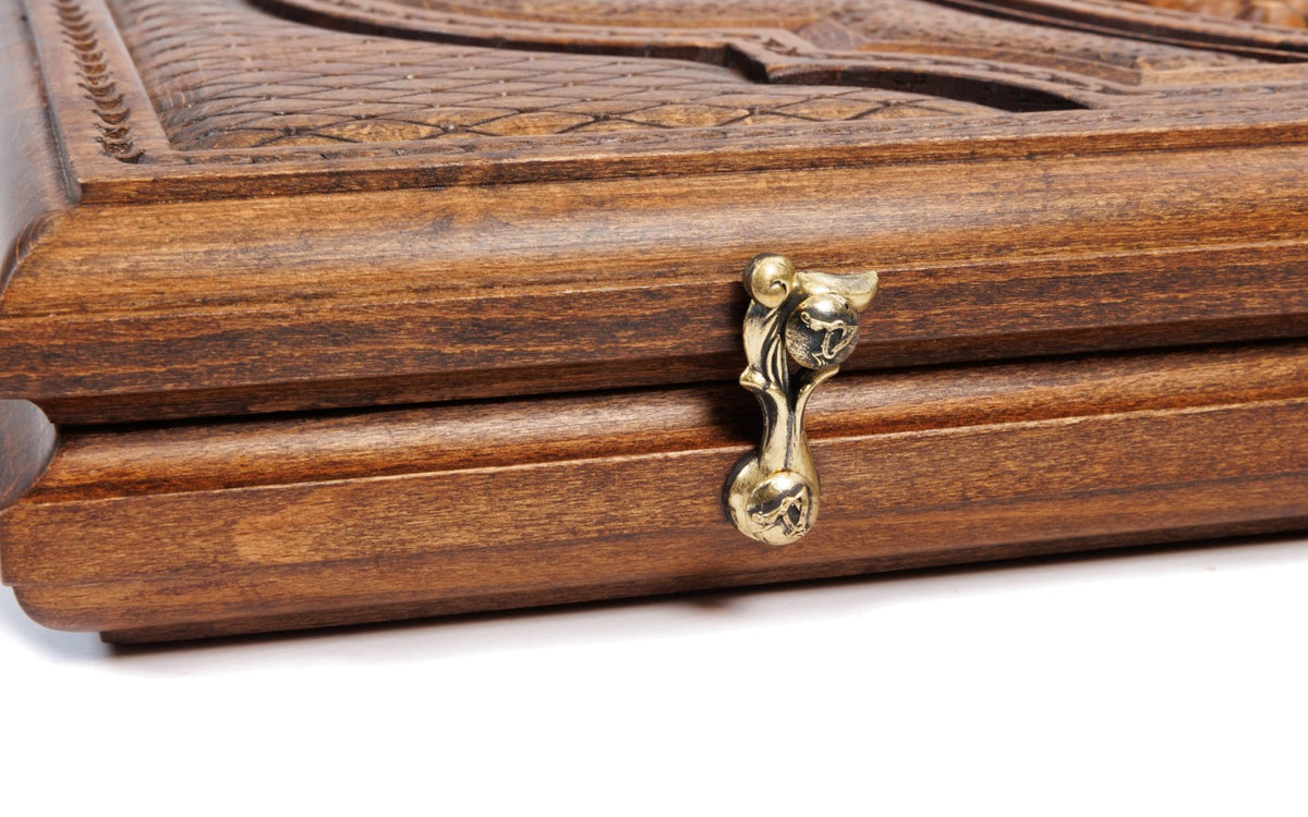 Handmade Wooden Backgammon Set with Armenian Ornament, 60 cm - photo 8