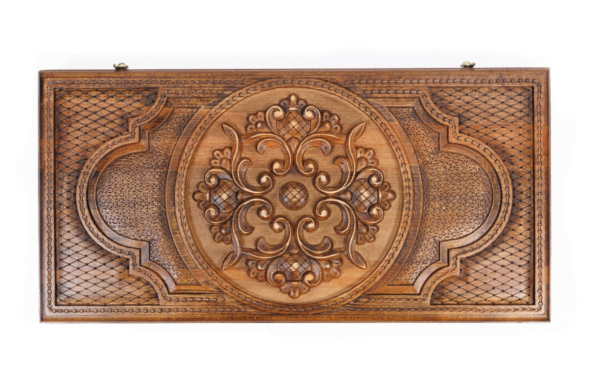 Handmade Wooden Backgammon Set with Armenian Ornament, 60 cm - photo 6