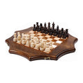Wooden Star-Shaped Chess Set, 50 cm – handmade wooden chess set by Hrachya Ohanyan