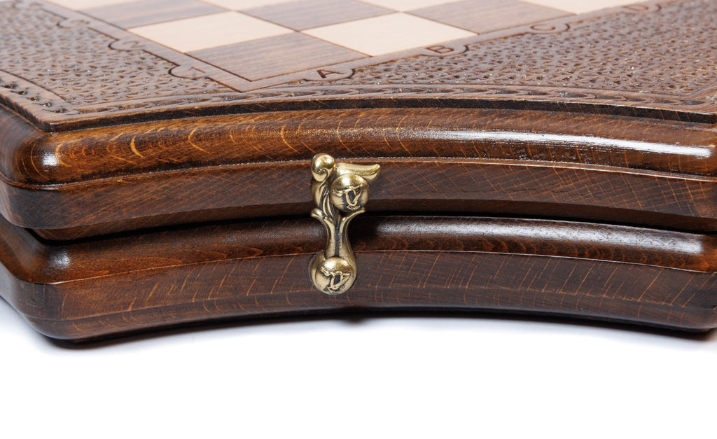 Handmade Wooden Star-Shaped Chess Set, 50 cm - photo 9