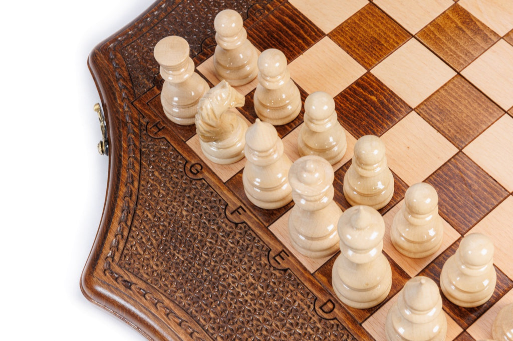 Handmade Wooden Star-Shaped Chess Set, 50 cm - photo 12