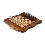 Handmade Wooden Chess Set with Ararat Outline, 50 cm (Model 21102)