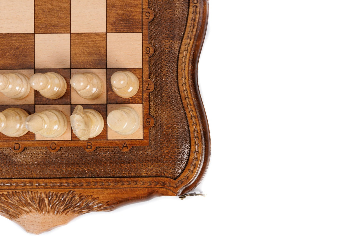 Handmade Wooden Chess Set with Ararat Outline, 50 cm - photo 8