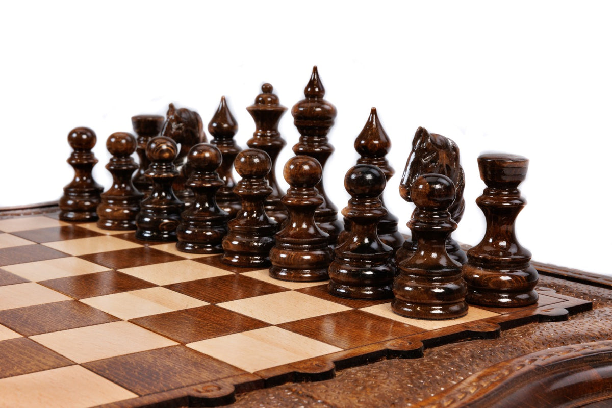 Handmade Wooden Chess Set with Ararat Outline, 50 cm - photo 9