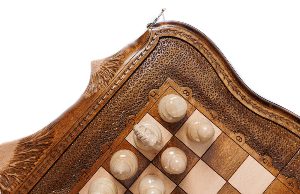 Handmade Wooden Chess Set with Ararat Outline, 50 cm - photo 10