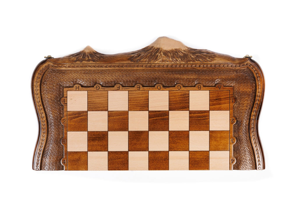 Handmade Wooden Chess Set with Ararat Outline, 50 cm - photo 11
