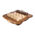 Handmade Wooden Chess and Backgammon Set with Ararat Outline, 60 cm (Model 31115)