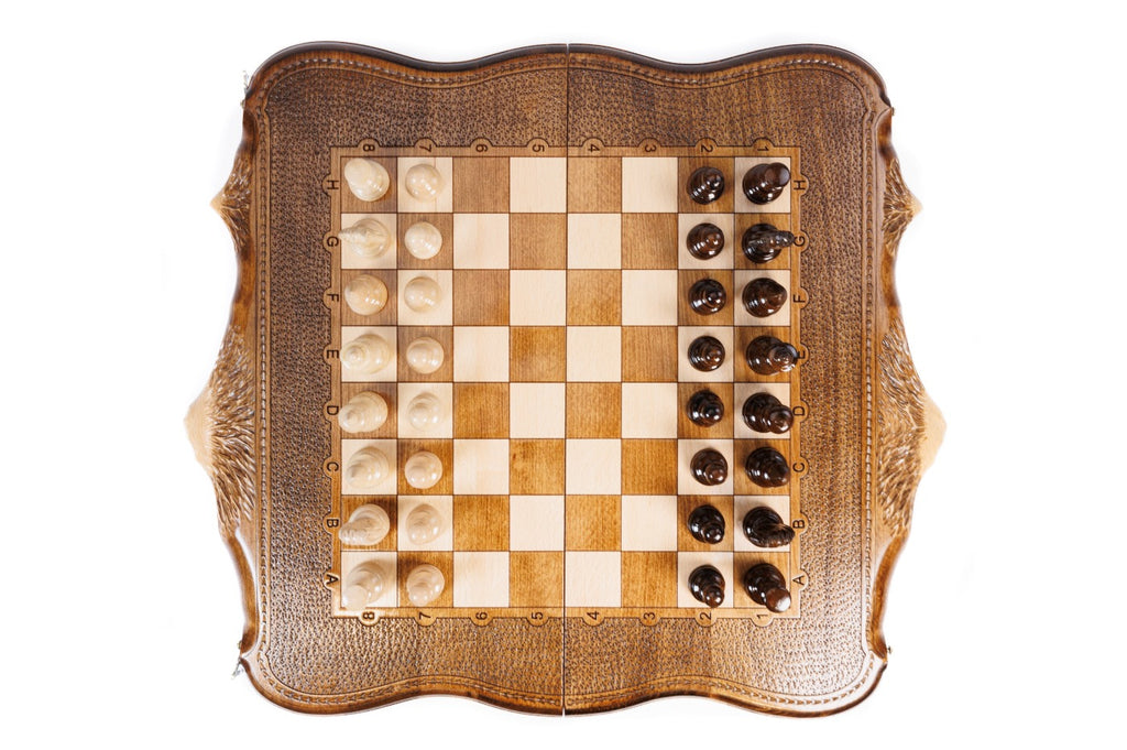 Handmade Wooden Chess and Backgammon Set with Ararat Outline, 60 cm - photo 6