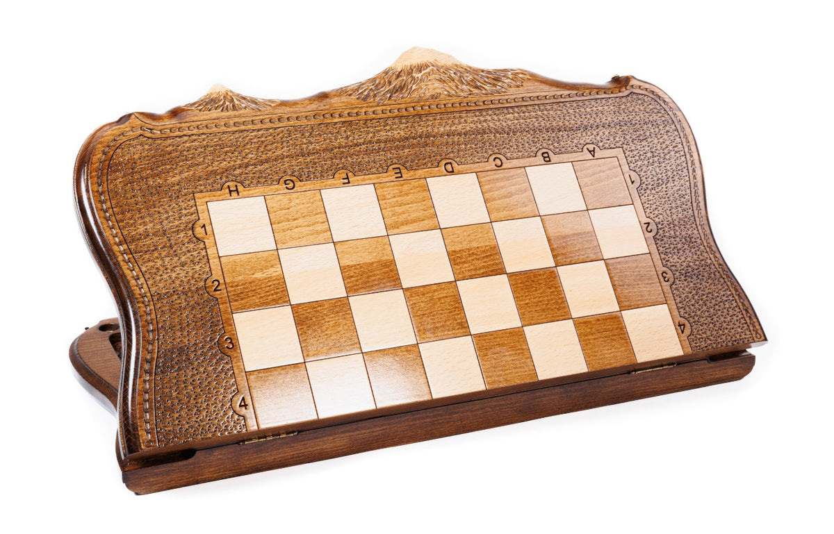 Handmade Wooden Chess and Backgammon Set with Ararat Outline, 60 cm - photo 12
