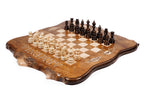 Handmade Wooden Chess and Backgammon Set with Ararat Outline, 60 cm (Model 31102)