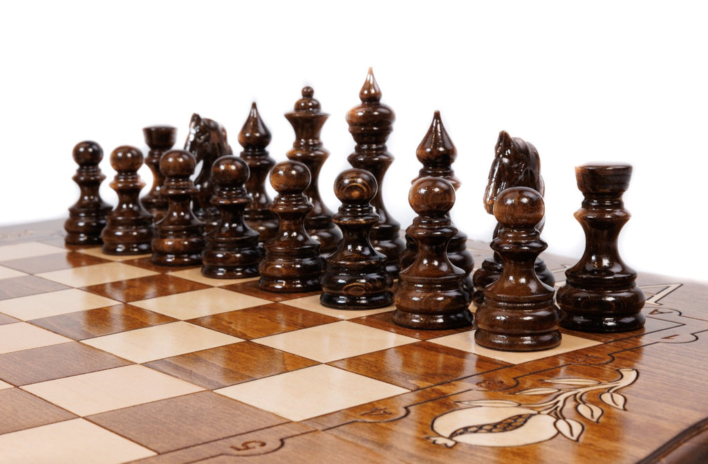Handmade Wooden Chess and Backgammon Set with Ararat Outline, 60 cm - photo 6