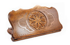 Handmade Wooden Backgammon Set with Armenian Ornament and Ararat Outline, 60 cm
