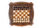 Handmade Wooden Chess Set with Contour Outline, 40 cm - photo 4