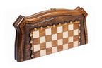 Handmade Wooden Chess Set with Contour Outline, 40 cm - photo 7