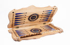 Handmade Walnut Backgammon Set with World Map and Ararat Outline, 60 cm - photo 3