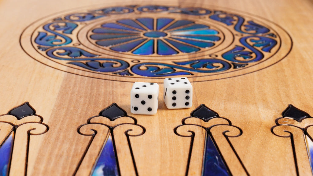 Handmade Walnut Backgammon Set with World Map and Ararat Outline, 60 cm - photo 12
