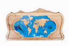 Handmade Walnut Backgammon Set with World Map and Ararat Outline, 60 cm - photo 6