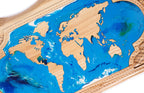 Handmade Walnut Backgammon Set with World Map and Ararat Outline, 60 cm - photo 5