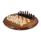 Circular Chess Set, 40 cm (Model 21507) – handmade wooden chess set by Hrachya Ohanyan