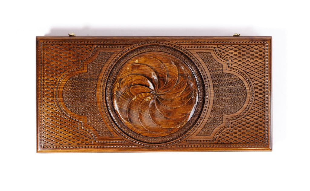 Handmade Wooden Backgammon Set with Eternity Sign, 60 cm - photo 4