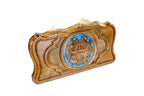 Handmade Walnut Backgammon Set with Armenian Coat of Arms, World Map and Ararat Outline, 60 cm - photo 4