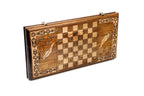 Handmade Wooden Backgammon Set with Armenian Alphabet, 50 cm - photo 6
