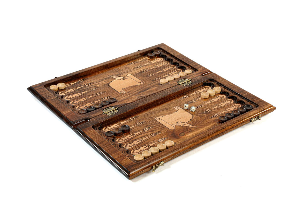 Handmade Wooden Backgammon Set with Armenian Alphabet, 50 cm - photo 7