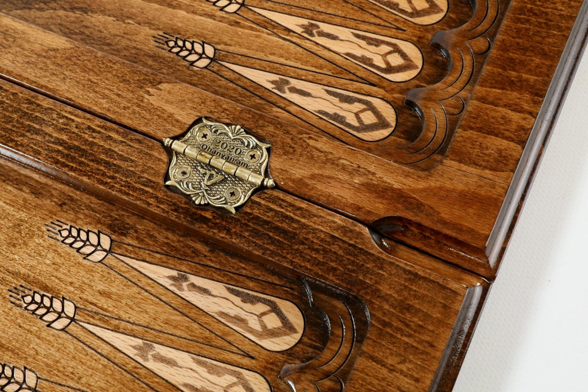 Handmade Wooden Backgammon Set with Armenian Alphabet, 50 cm - photo 11