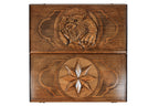 Handmade Tiger & Octagram Two-Sided Backgammon Set, 60 cm