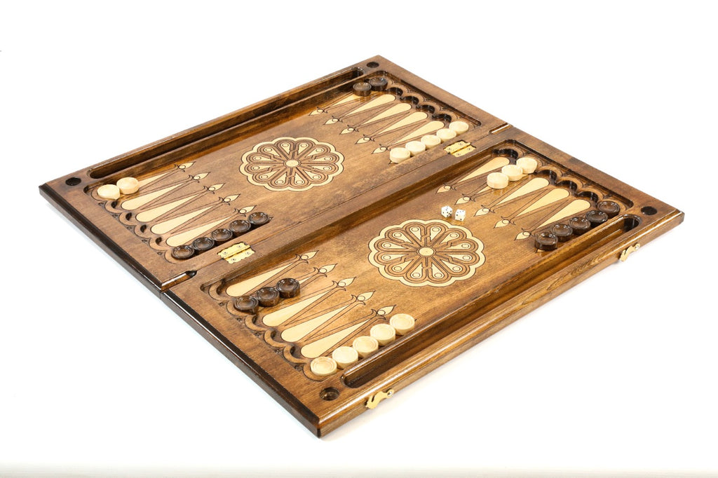 Handmade Wooden Backgammon Set, Classic Board, 60 cm - photo 3