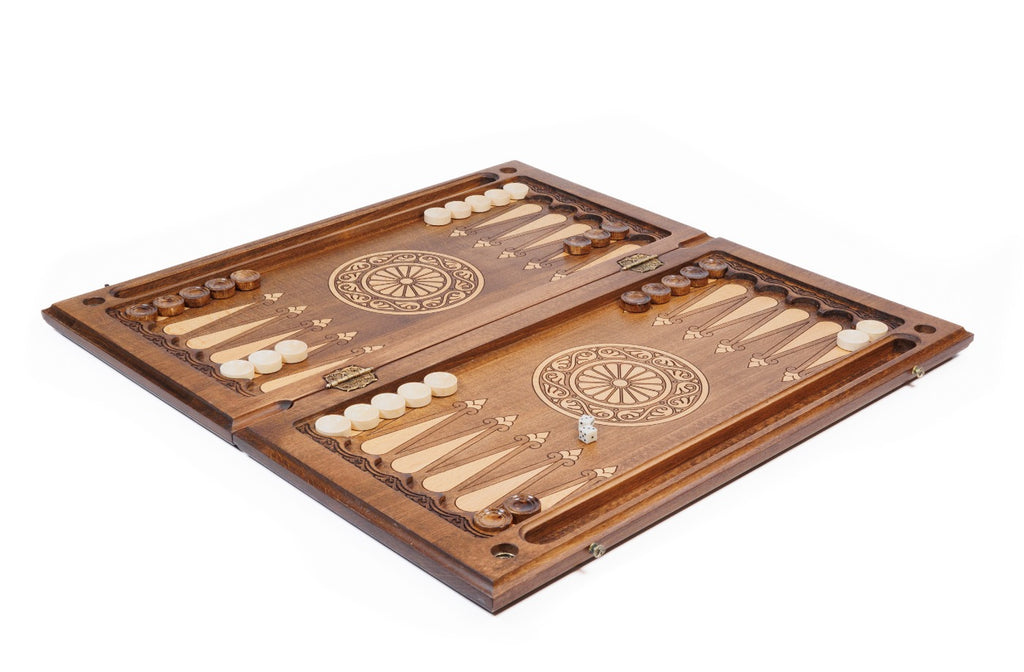 Handmade Wooden Backgammon Set with Armenian Ornament, 60 cm - photo 3