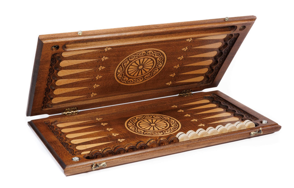 Handmade Wooden Backgammon Set with Armenian Ornament, 60 cm - photo 5