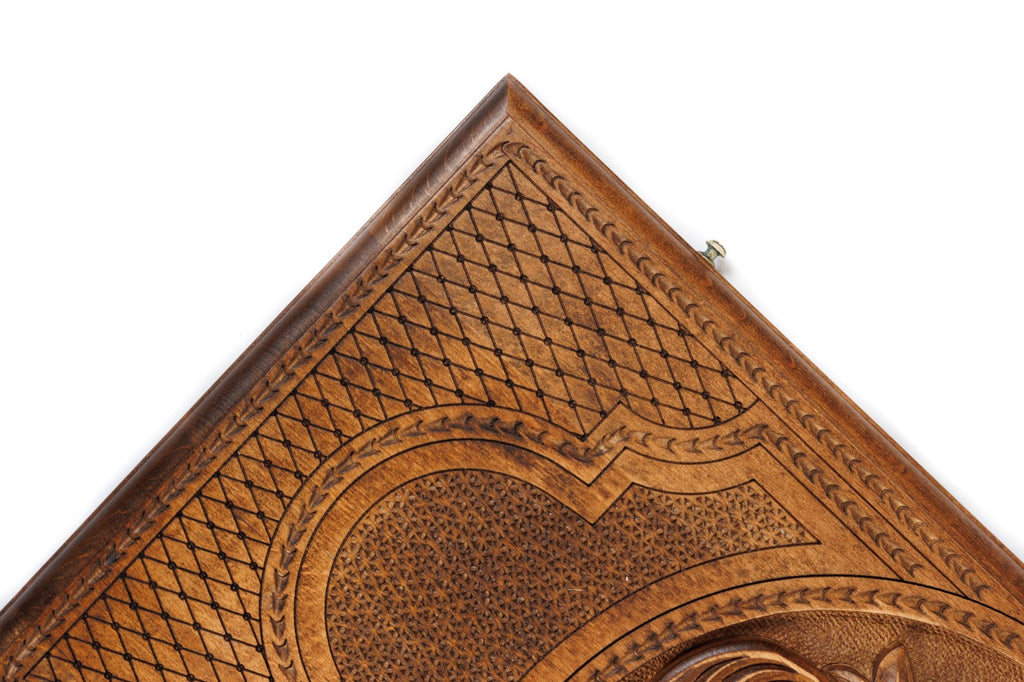 Handmade Wooden Backgammon Set with Armenian Ornament, 60 cm - photo 11