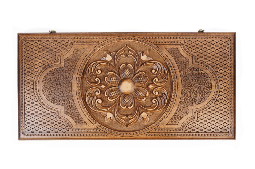 Handmade Wooden Backgammon Set with Armenian Ornament, 60 cm - photo 7