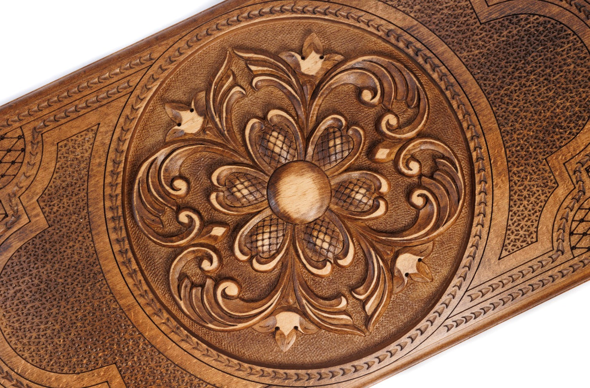Handmade Wooden Backgammon Set with Armenian Ornament, 60 cm - photo 2