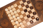 Handmade Wooden Backgammon Set with Armenian Ornament, 60 cm - photo 8