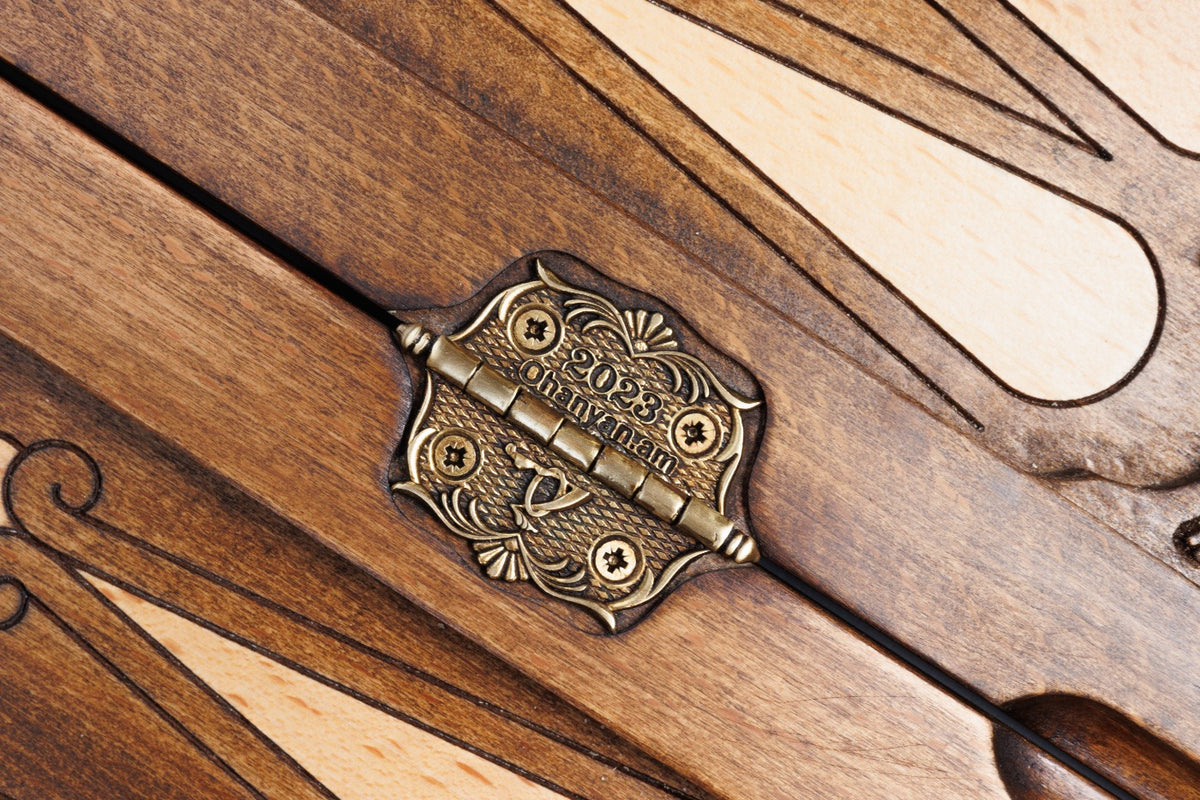 Handmade Wooden Backgammon Set with Armenian Ornament, 60 cm - photo 12