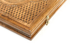 Handmade Wooden Backgammon Set with Armenian Ornament and Epoxy Resin, 60 cm - photo 8