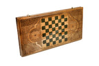 Handmade Wooden Backgammon Set with Armenian Ornament and Epoxy Resin, 60 cm - photo 6