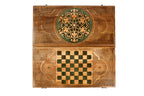 Handmade Wooden Backgammon Set with Armenian Ornament and Epoxy Resin, 60 cm - photo 9