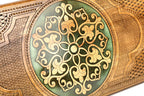 Handmade Wooden Backgammon Set with Armenian Ornament and Epoxy Resin, 60 cm - photo 2