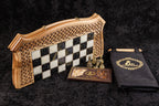 Handmade Walnut Chess and Backgammon Set with Contour Outline, 60 cm - photo 4