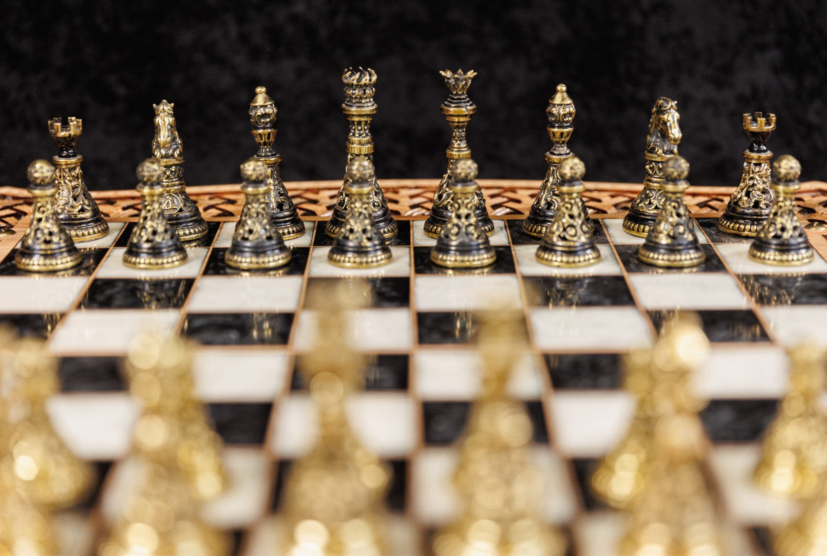 Handmade Walnut Chess and Backgammon Set with Contour Outline, 60 cm - photo 6