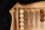 Handmade Walnut Chess and Backgammon Set with Contour Outline, 60 cm - photo 7