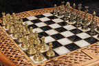 Handmade Walnut Chess and Backgammon Set with Contour Outline, 60 cm - photo 2