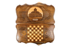 Handmade Wooden Backgammon Set with Church of St. Gayane and Ararat Outline, 60 cm - photo 7