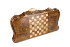Handmade Wooden Backgammon Set with Church of St. Gayane and Ararat Outline, 60 cm - photo 4