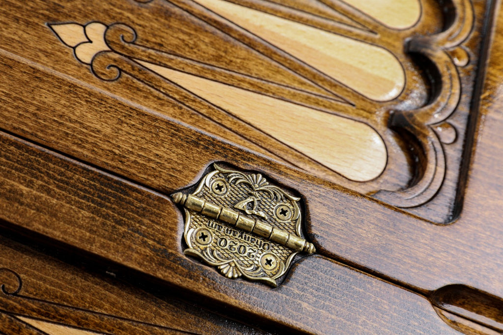 Handmade Wooden Backgammon Set with Church of St. Gayane and Ararat Outline, 60 cm - photo 11