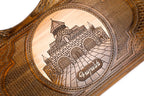 Handmade Wooden Backgammon Set with Church of St. Gayane and Ararat Outline, 60 cm - photo 2