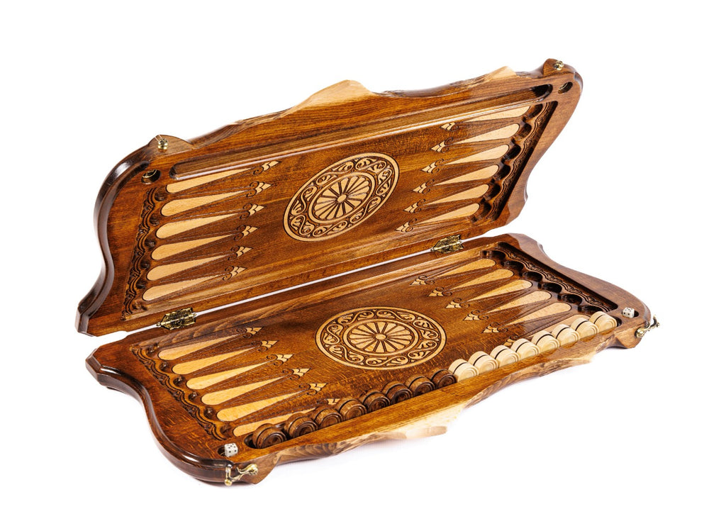 Handmade Wooden Backgammon Set with Tiger and Ararat Outline, 60 cm - photo 6